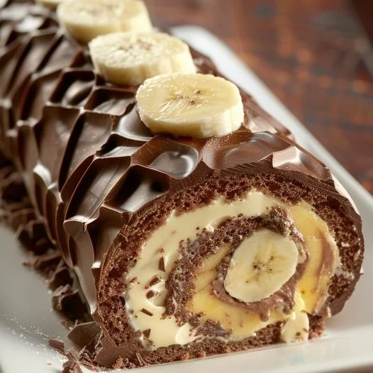 Bananen-Schoko-Traumrolle Rezept Einfach & Köstlich 2 Bananen-Schoko-Traumrolle Rezept Einfach & Köstlich