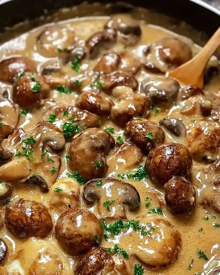 Cremige Knoblauch-Champignons in Rahm: Einfach lecker! 2 Cremige Knoblauch-Champignons in Rahm: Einfach lecker!