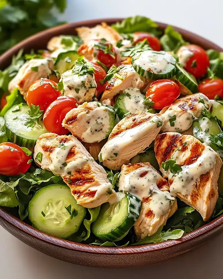 Griechischer Hähnchensalat Schnell, Einfach und Super Lecker 2 Griechischer Hähnchensalat Schnell, Einfach und Super Lecker