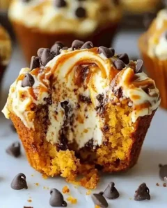 Kürbis Schoko Muffins mit Frischkäse – Herbstgenuss