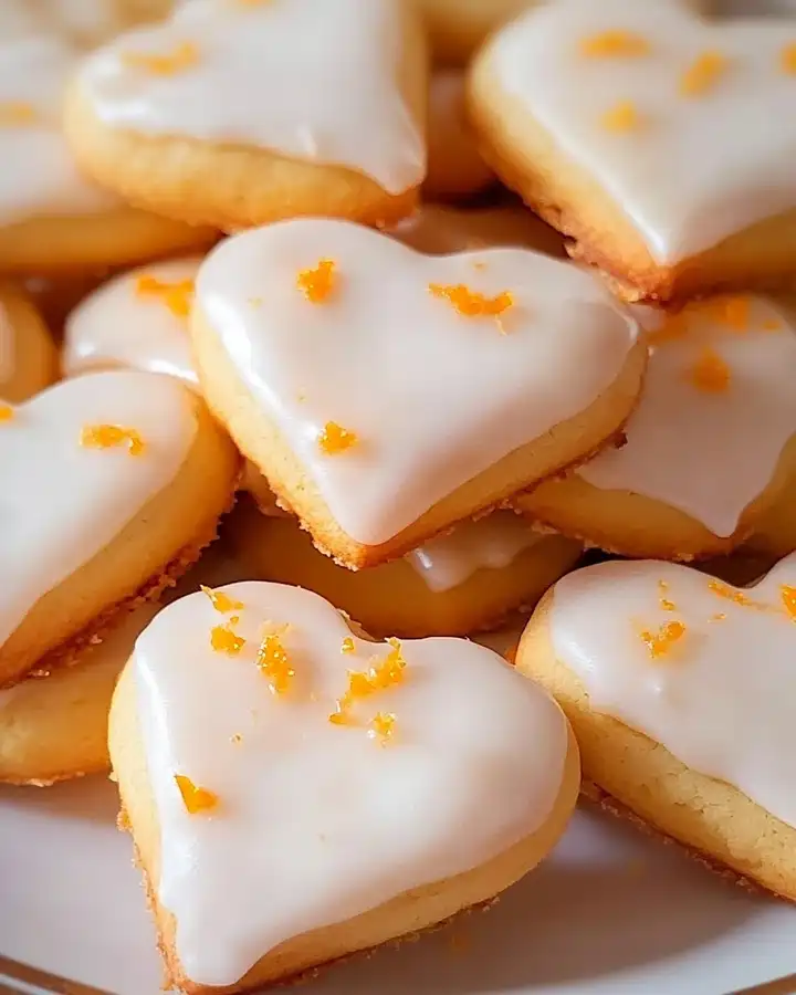 Saftige Orangen Herzen mit Schmand gebacken