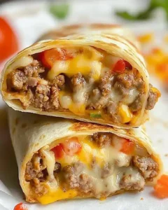 Schnelle Cheeseburger-Wraps Einfach Selbstgemacht