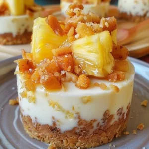 Ananas-Kokos-Cheesecake Minis Tropischer Genuss für Dich
