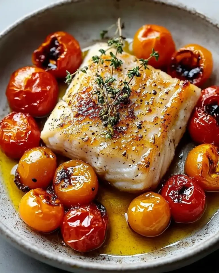 Einfacher Ofen-Kabeljau mit Tomaten und Thymian 1 Einfacher Ofen-Kabeljau mit Tomaten und Thymian