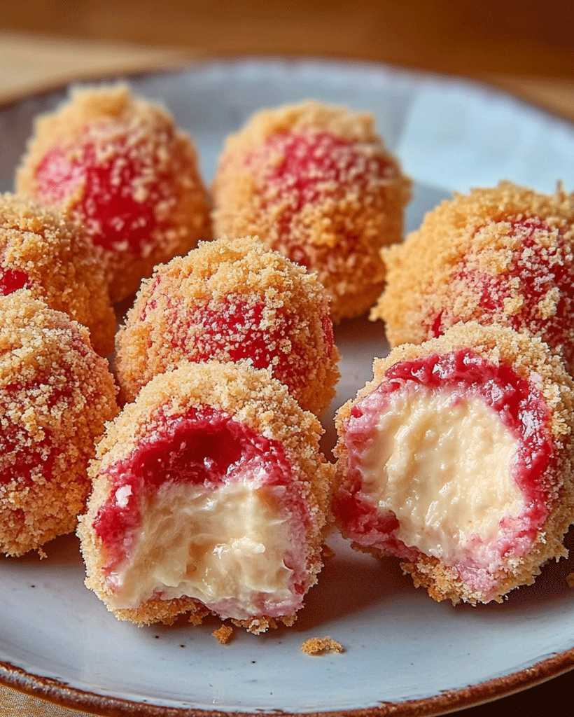 Erdbeer-Cheesecake Crunch Bites Einfach Selbst Gemacht 2 Erdbeer-Cheesecake Crunch Bites Einfach Selbst Gemacht