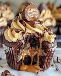 Erdnussbutter Lava Cupcakes – Schokoladiger Genuss 1 Erdnussbutter Lava Cupcakes – Schokoladiger Genuss