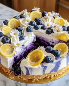 Erfrischender Zitronen-Heidelbeer-Käsekuchen: Einfach & Lecker