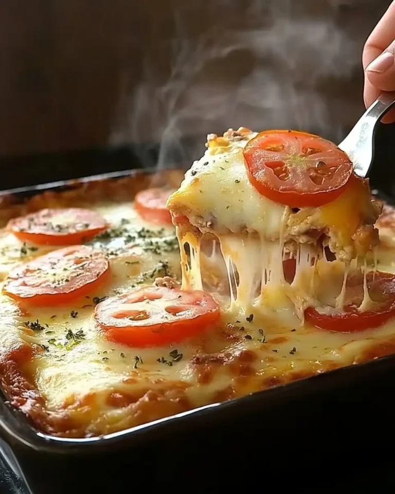 Herzhafter Toast Mozzarella Auflauf aus dem Ofen