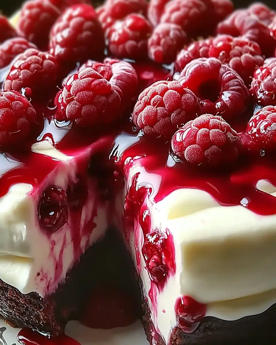 Himmlischer Käsekuchen mit weißer Schokolade und Himbeeren 2 Himmlischer Käsekuchen mit weißer Schokolade und Himbeeren