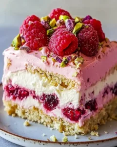 Köstlicher Pistazien-Himbeer-Käsekuchen Einfach Selbstgemacht