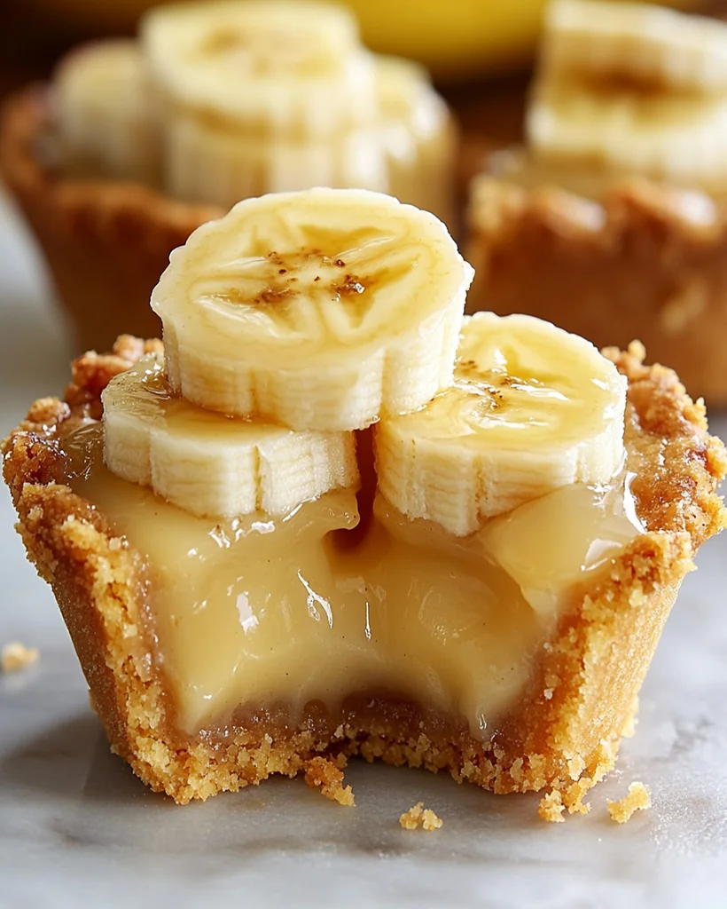 Mini Bananen Cremetörtchen ohne Backen