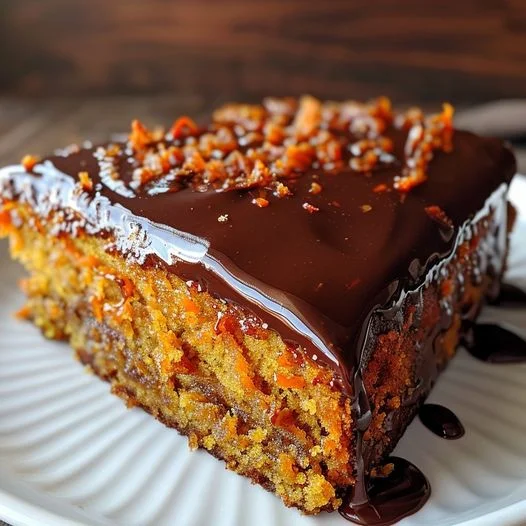 Saftiger Karottenkuchen mit Schokoladenglasur – Ein Genuss