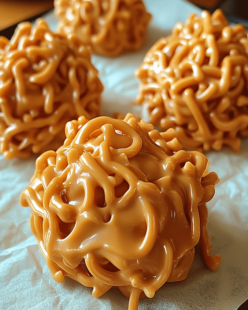 Schnelle Erdnussbutter-Häufchen ohne Backen