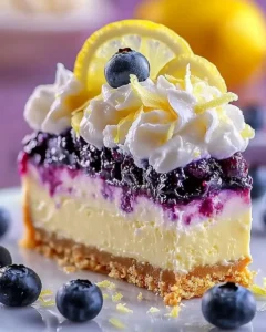 Zitronen-Blaubeer Käsekuchen Riegel Einfach Selbstgemacht