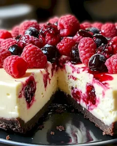 Cremiger Käsekuchen mit weißer Schokolade und Himbeeren 3 Cremiger Käsekuchen mit weißer Schokolade und fruchtigen Himbeeren. Ein einfaches Rezept für einen himmlischen Genuss, perfekt für jeden Anlass.