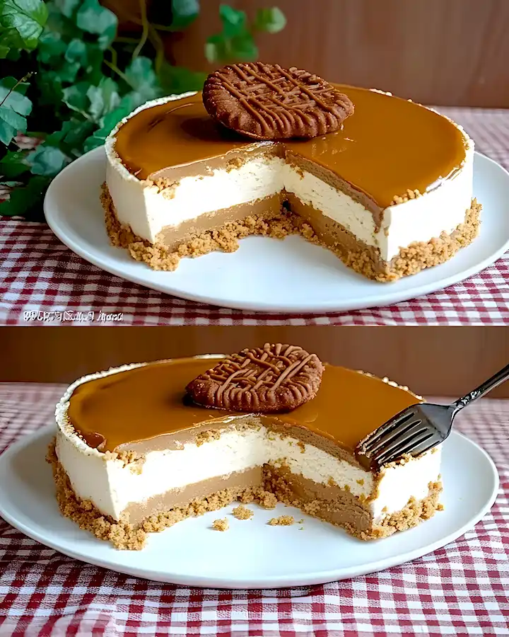 Cremiger No-Bake Käsekuchen mit Lotuscreme