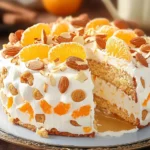 Einfache Weihnachtsmandarinen-Torte für Festtage