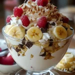Einfacher Bananen-Split-Fluff zum Genießen