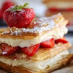 Einfacher Erdbeer-Napoleon mit Frischkäse