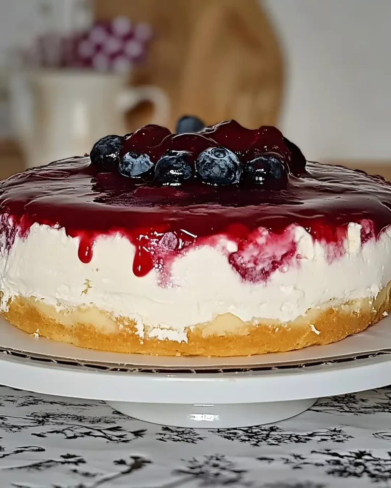 Schnelle Windbeuteltorte mit Frischkäse und Kirschen 3 Schnelle Windbeuteltorte mit Frischkäse und Kirschen