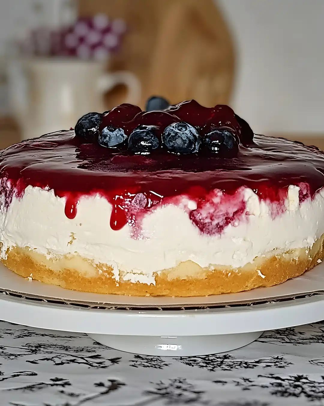 Schnelle Windbeuteltorte mit Frischkäse und Kirschen 2 Schnelle Windbeuteltorte mit Frischkäse und Kirschen