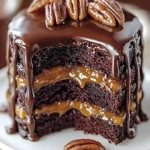 Schokoladen Karamell Walnuss Kuchen Traum