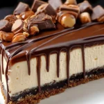 Snickers Käsekuchen mit Karamell und Schokolade