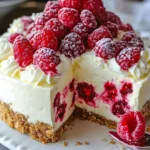 Weißer Schokoladen Himbeer Käsekuchen ganz einfach