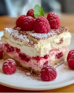 Weißes Schoko Himbeer Tiramisu ohne Backen 5 Weißes Schoko Himbeer Tiramisu ohne Backen