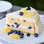 Zitronen Blaubeer Kuchen Sommer Traum