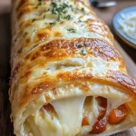 Blätterteig strudel mit peperoni und käse in 15 minuten