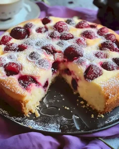 Blitz Kirschkuchen mit Vanillepudding einfach gemacht