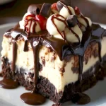 Brownie Cheesecake mit Hot Fudge Topping