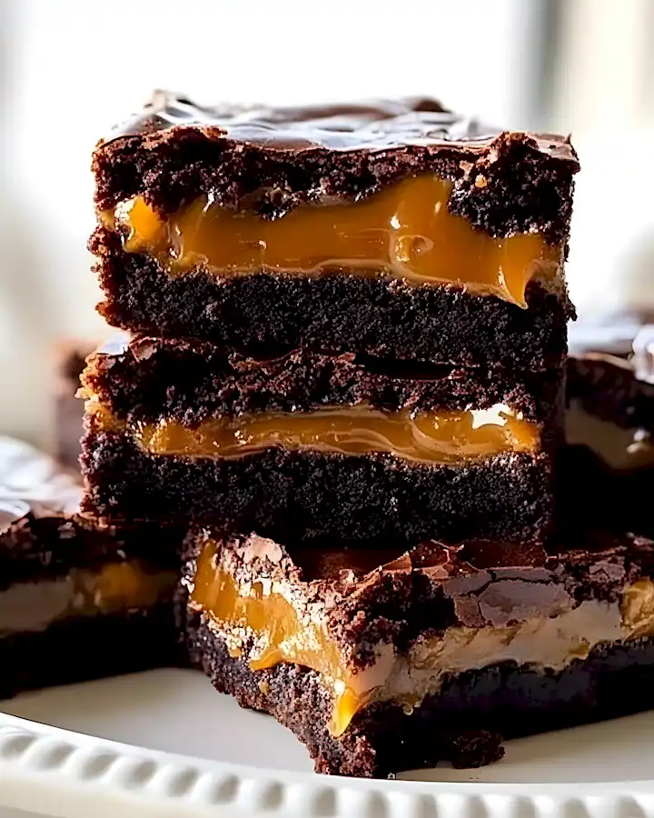 Brownies mit Salzkaramell: Fudgy Schokolade trifft Meersalz