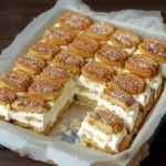 Butterkekskuchen mit vanillecreme, ohne backen