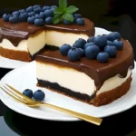 Cheesecake mit der besten schokoladenglasur