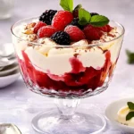 Cremiges Erdbeer-Mascarpone-Schichtdessert mit fruchtigen Erdbeeren und Löffelbiskuits