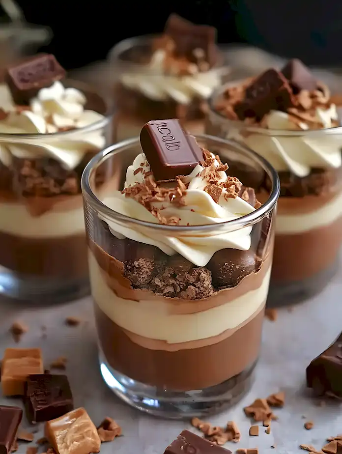 Cremiges Kinder Bueno Dessert mit Nutella 1 Cremiges Kinder Bueno Dessert mit Nutella