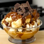 Cremiges Milchmädchen Dessert mit Schokolade