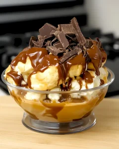 Cremiges Milchmädchen Dessert mit Schokolade