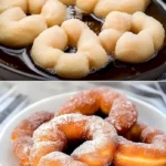 Einfache selbstgemachte frittierte Donuts