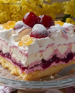 Himmelstorte: Knuspriger Baiserboden mit fruchtiger Füllung