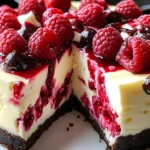 Käsekuchen mit weißer Schokolade und Himbeeren: Einfach