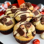 Kinderschokoladen Muffins mit Schokobons