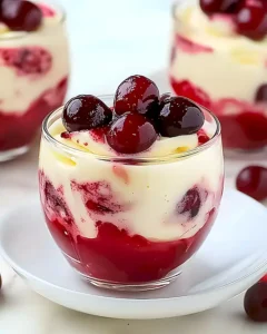 Küss mich gemein Kirsch-Pudding-Dessert