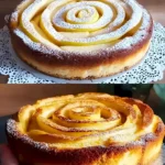 Saftiger Apfelkuchen mit cremigem Vanillepudding