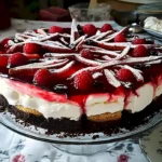 Saftiger Johannisbeerkuchen mit leichter Käsecreme