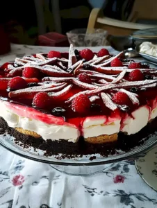 Saftiger Johannisbeerkuchen mit leichter Käsecreme
