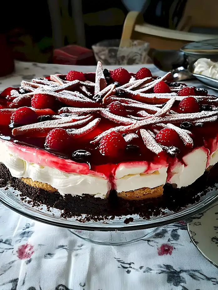 Saftiger Johannisbeerkuchen mit leichter Käsecreme