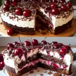 Stracciatella-Kirsch-Torte: Einfaches Rezept mit Kirschen